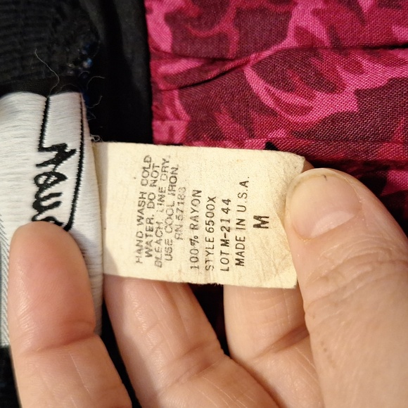 Vintage black floral California Krush a line skirt size medium - Picture 3 of 7